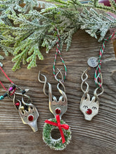 Load image into Gallery viewer, Festive Fork reindeer - Christmas tree Decoration ornament