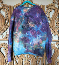 Load image into Gallery viewer, “Peaceful Galaxy” Ice Dyed Sweatshirt- crew or hoodie (Made to Order)