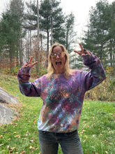 Load image into Gallery viewer, “Peaceful Galaxy” Ice Dyed Sweatshirt- crew or hoodie (Made to Order)