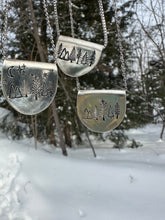 Load image into Gallery viewer, Forest love folded spoon Hand Stamped Necklace