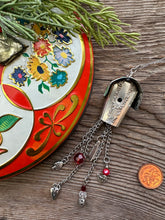 Load image into Gallery viewer, vintage tin - Rose bird house necklace