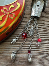 Load image into Gallery viewer, vintage tin - Rose bird house necklace