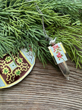 Load image into Gallery viewer, vintage tin - Floral bird house necklace