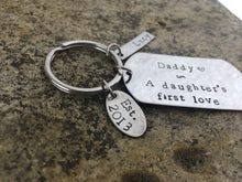 Load image into Gallery viewer, &quot;Daddy&#39;s first love&quot; Keytag
