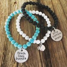 Load image into Gallery viewer, "Teachers Inspire" - Gemstone Bracelet