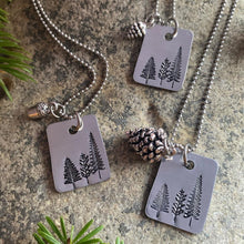 Load image into Gallery viewer, Forest Hand Stamped Necklace