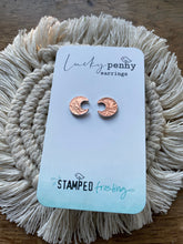 Load image into Gallery viewer, Lucky Penny Moon Earrings