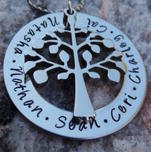Load image into Gallery viewer, Hand Stamped Stainless Steel "Tree of Life" Necklace