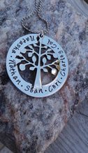 Load image into Gallery viewer, Hand Stamped Stainless Steel "Tree of Life" Necklace