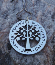 Load image into Gallery viewer, Hand Stamped Stainless Steel "Tree of Life" Necklace
