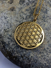 Load image into Gallery viewer, "Flower of Life" Necklace Gold Plated - Stainless Steel