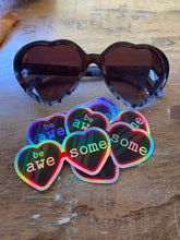 Load image into Gallery viewer, Be awesome heart shaped sunglasses Stickers
