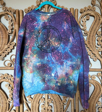 Load image into Gallery viewer, “Peaceful Galaxy” Ice Dyed Sweatshirt- crew or hoodie (Made to Order)
