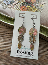 Load image into Gallery viewer, vintage tin earrings - floral drops
