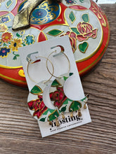 Load image into Gallery viewer, vintage tin earrings - Rose Moons
