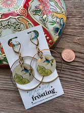 Load image into Gallery viewer, vintage tin earrings - Birds

