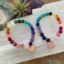 Load image into Gallery viewer, Lucky Penny Rainbow Gemstone Bracelet
