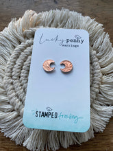 Load image into Gallery viewer, Lucky Penny Moon Earrings
