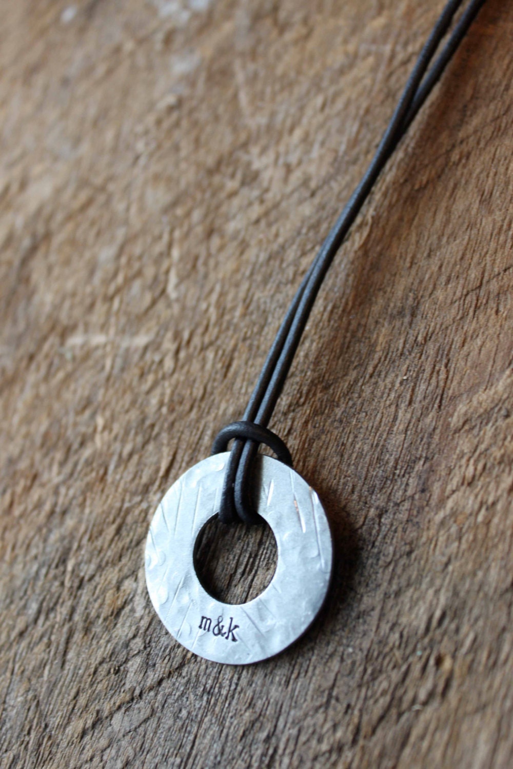 Circle of Love - Personalized Hand Stamped Necklace