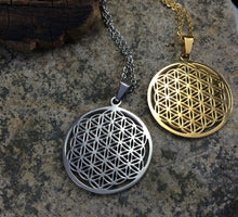 Load image into Gallery viewer, &quot;Flower of Life&quot; Necklace Silver - Stainless Steel
